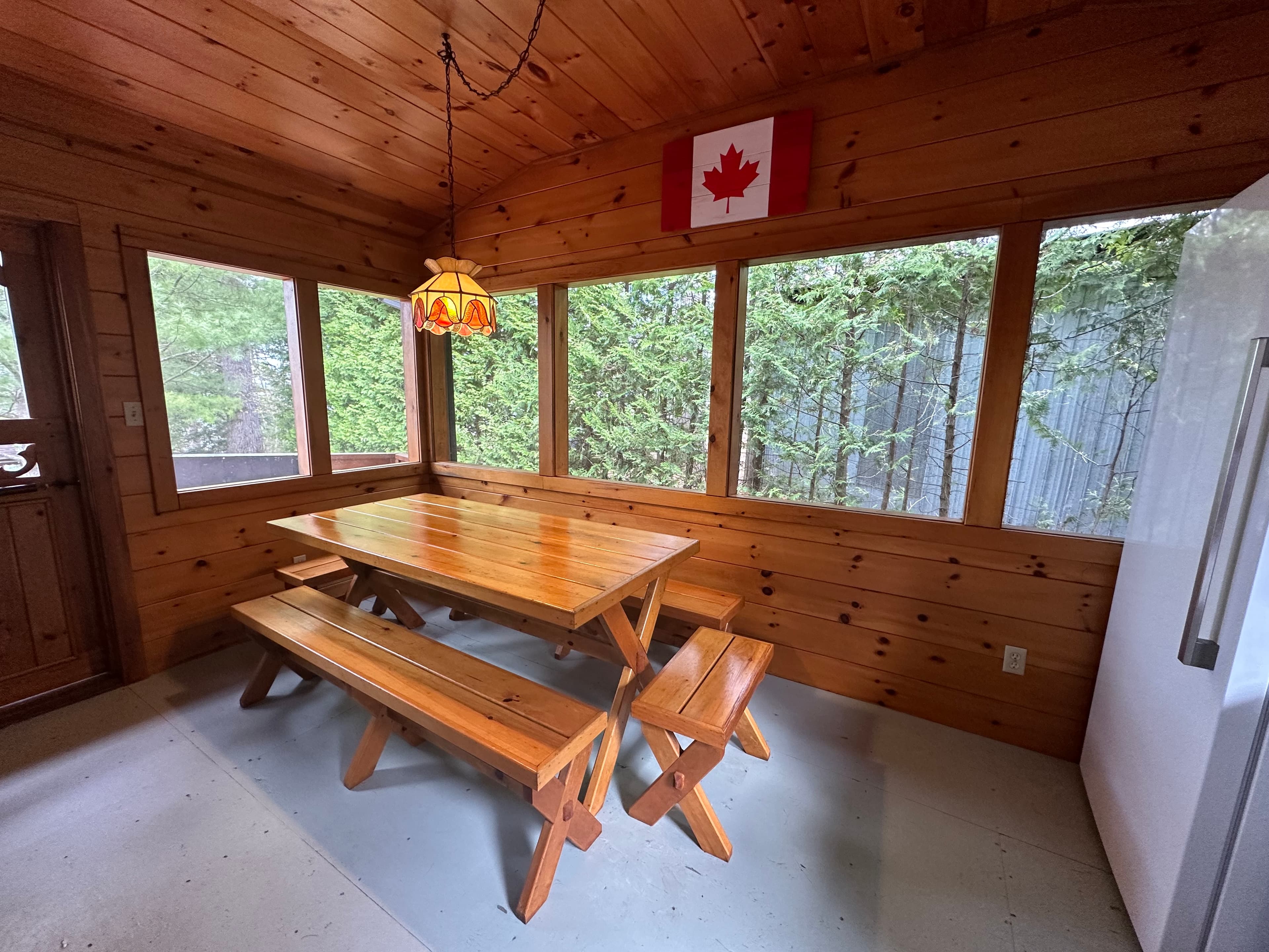Screened-in porch — seating view