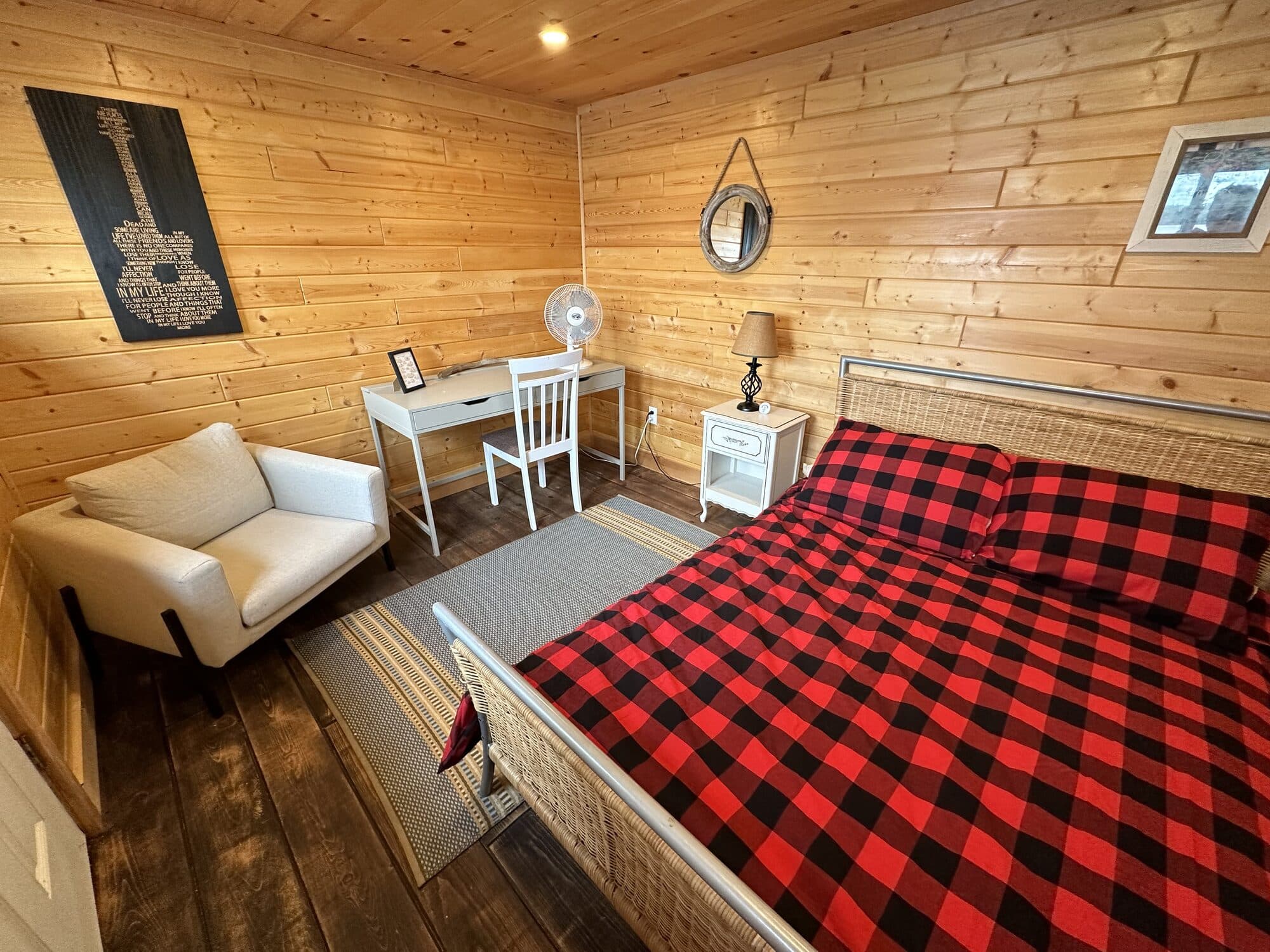 Bunkie exterior — waterfront view