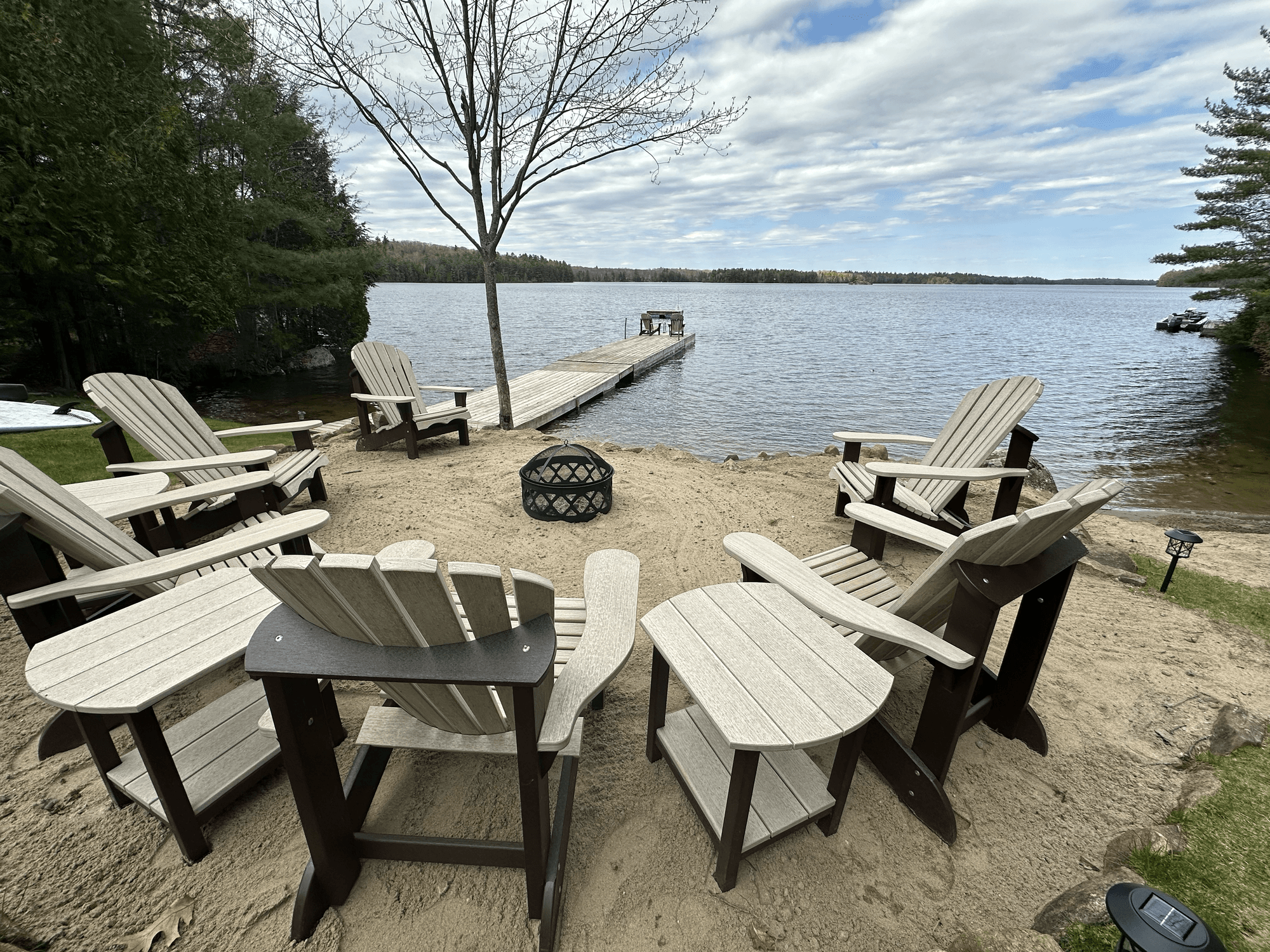 Lakeside fire pit area
