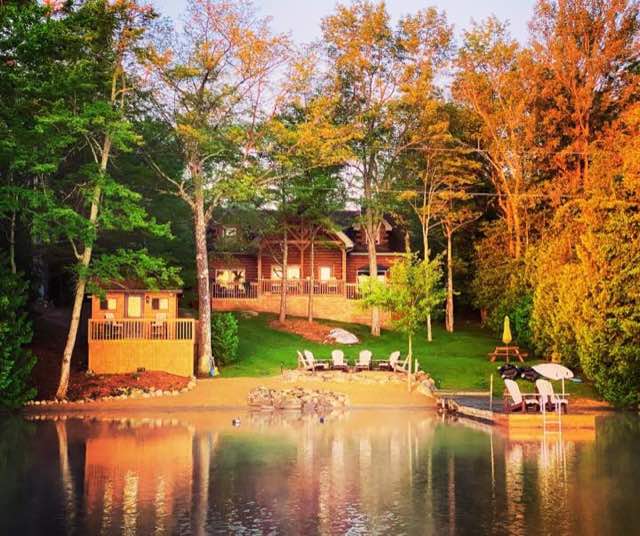 cottage from lake